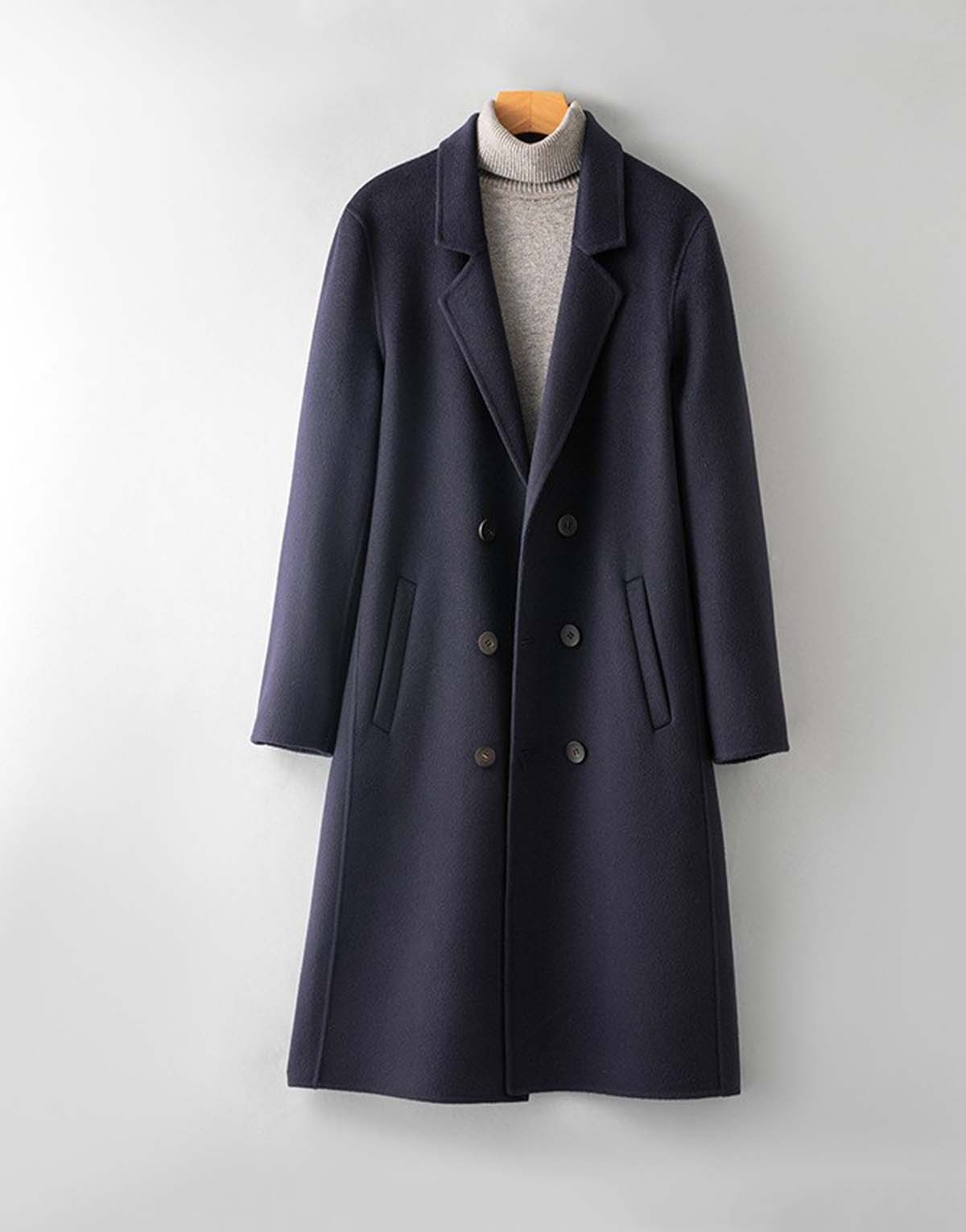 100PCT Cashmere Long Coat-w9001